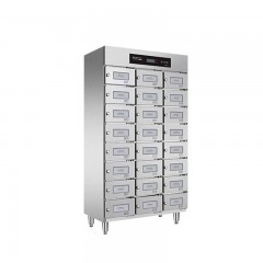 喜莱盛 多格消毒柜商用热风循环304不锈钢独立多室紫外线保洁柜消毒碗柜24格高温热风消毒304ZTD1050 单位：台