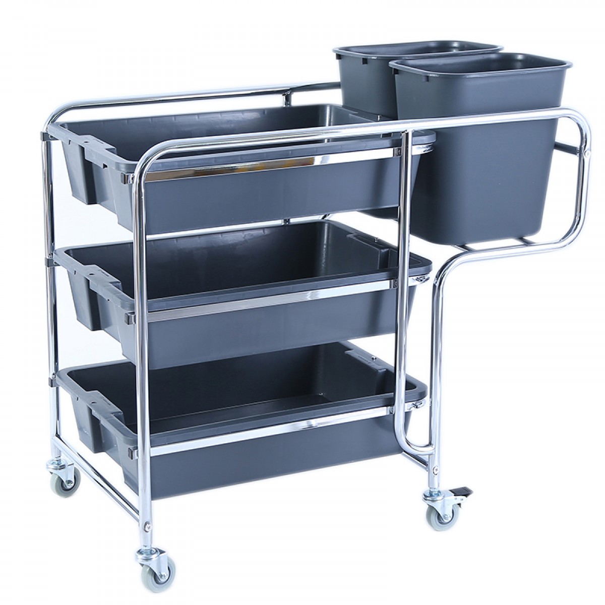 晟泰邦 不锈钢酒店餐车收餐车收碗车带垃圾桶多功能 AF08168(大号收碗车) 单位：台