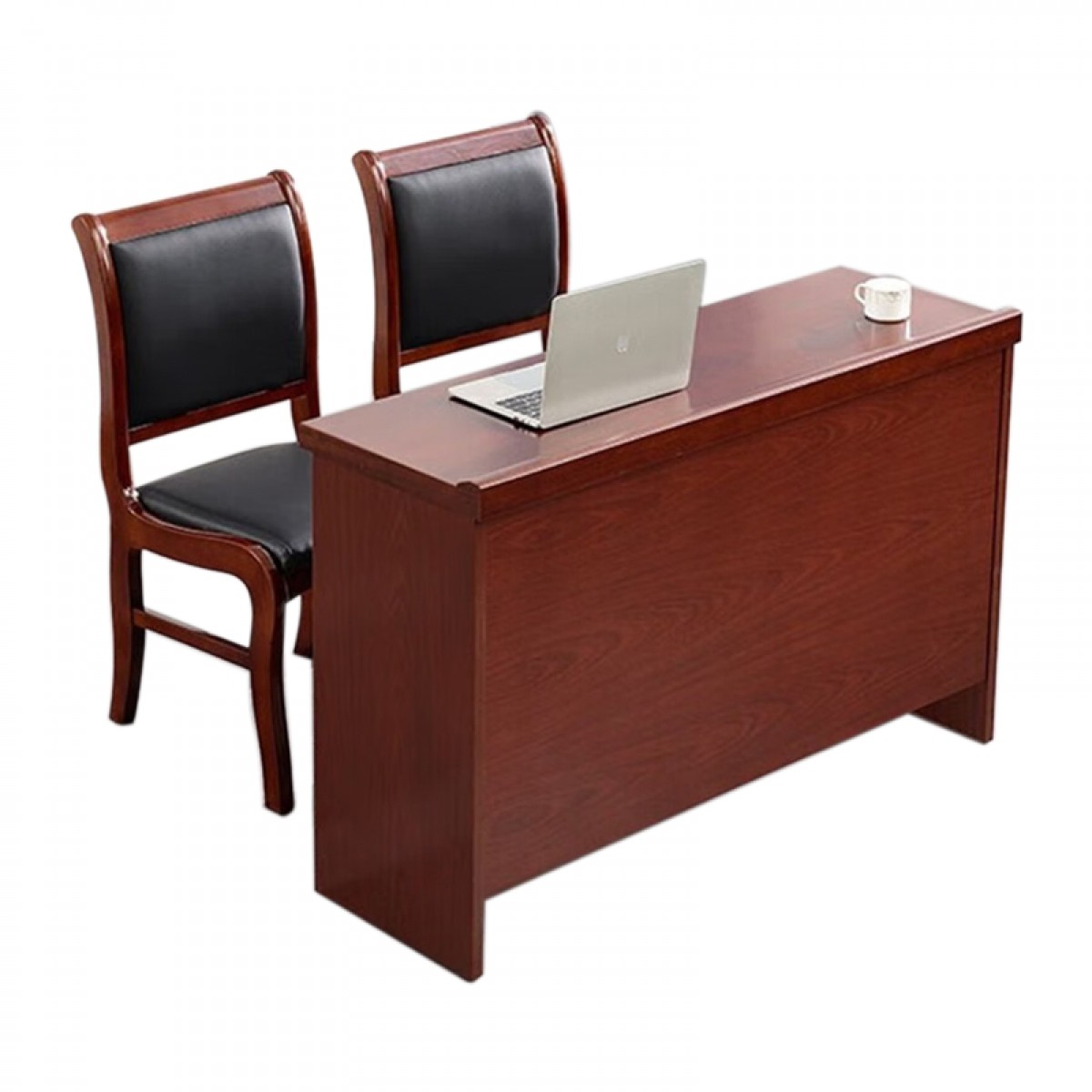 晟泰邦 会议桌条桌培训桌油漆实木贴皮条形桌双人长条桌会议室桌椅组 120*40*76cm条桌（含两椅） 单位：套