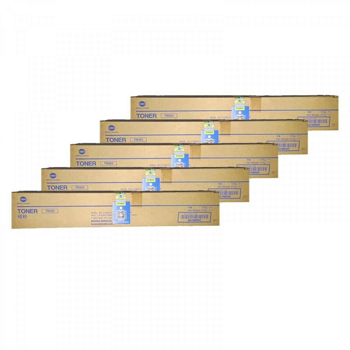 柯尼卡美能达 KONICA MINOLTA TN323L柯美黑色标容墨粉5支装（适用BH227/287/367机型）印量50000页 单位：组