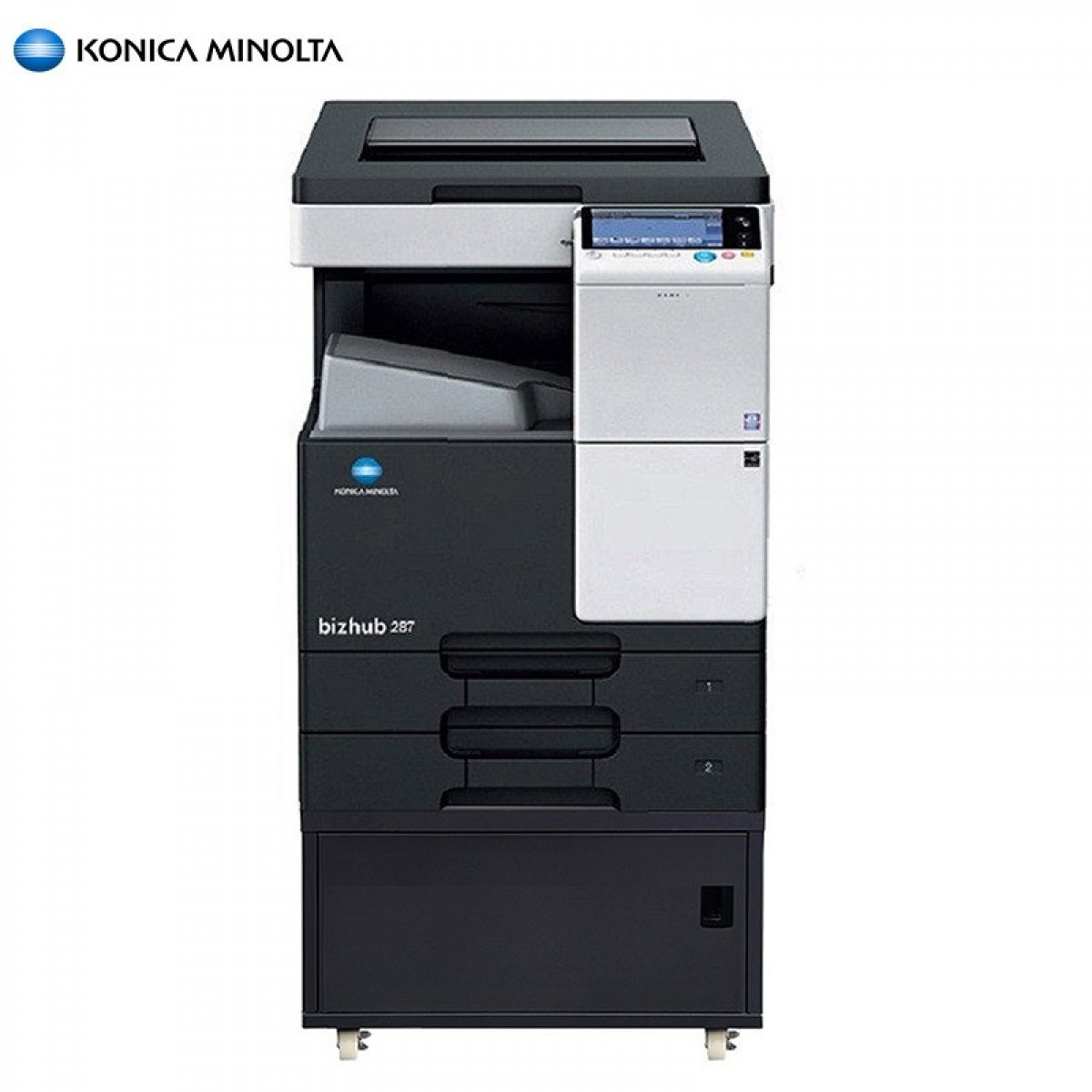 KONICA MINOLTA柯尼卡美能达 bizhub 287 A3黑白复合机a3a4打印机商用办公大型 盖板+双面器+双纸盒 单位：台