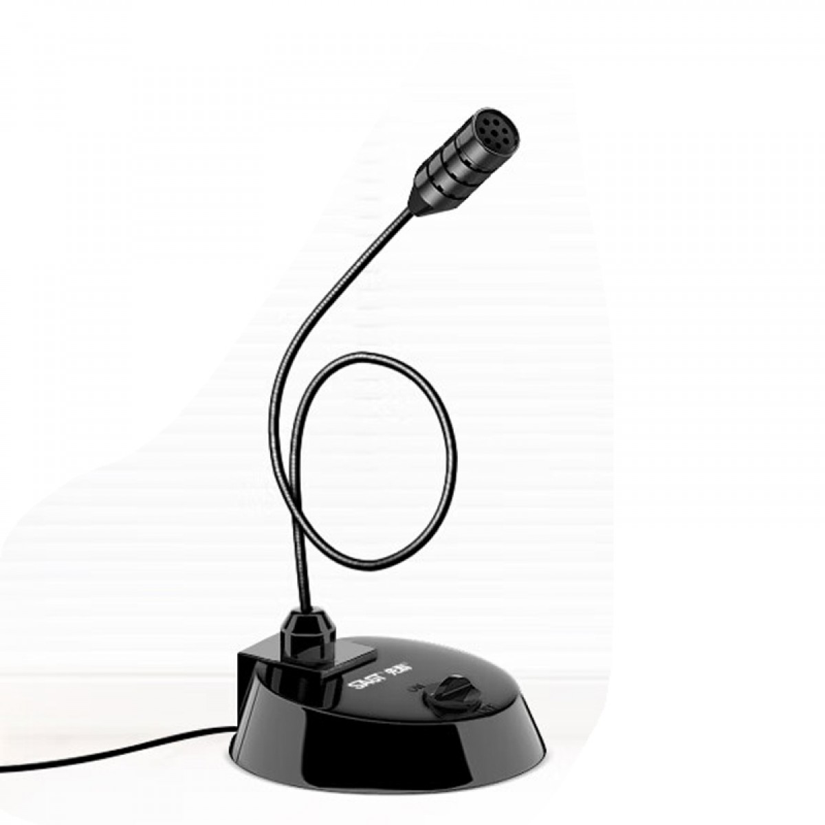 先科 【2米线长】麦克风电脑鹅颈话筒有线台式电脑笔记本桌面网课视频会议游戏语音录音直播音圆孔039 单位：个