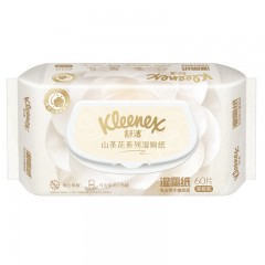舒洁（Kleenex）山茶花系列湿厕纸60片*1包体验装 洁厕湿纸巾私处擦屁屁 擦去细菌 单位：包