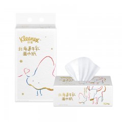 舒洁（Kleenex）牛乳系列牛乳纸6层80抽*5包装 超厚乳霜纸柔软鼻子纸 保湿纸巾 单位：提