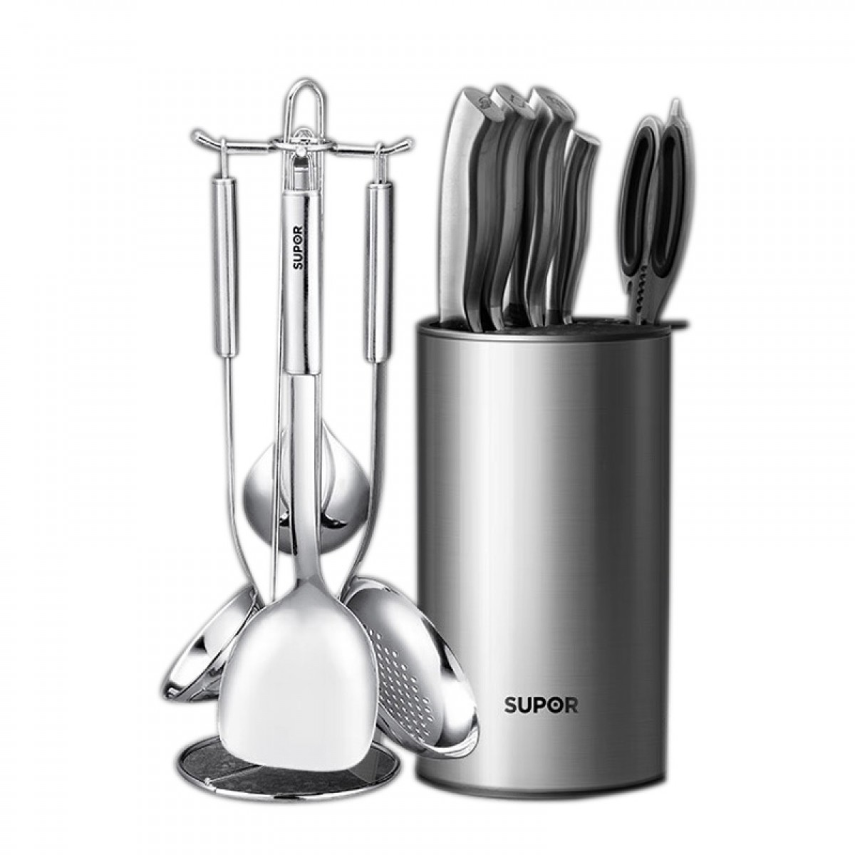 苏泊尔（SUPOR）刀具套装铲勺家用刀铲套装不锈钢菜刀切片刀套装铲锅铲汤勺组合 刀具6件套铲勺5件套 11件套及以上 单位：套