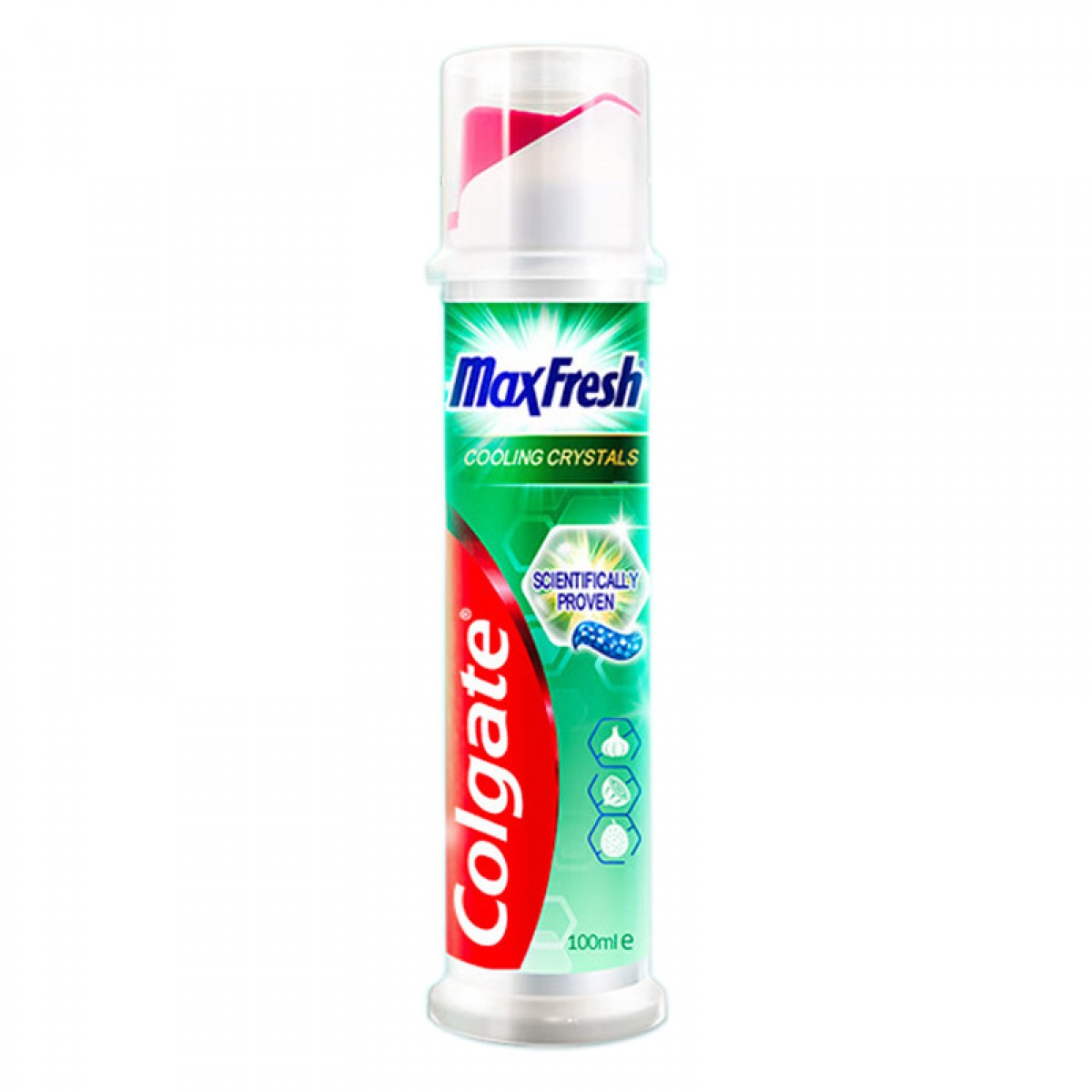 高露洁（Colgate）欧洲进口激凉净爽牙膏直立按压式泵式牙膏 100ml 长效清新口气 单位：支