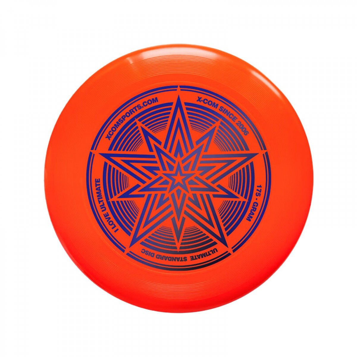 艾克飞盘 标准极限飞盘 成人户外运动专业比赛回旋拓展 175g竞赛级炫星-橙色(274mm) 单位：个