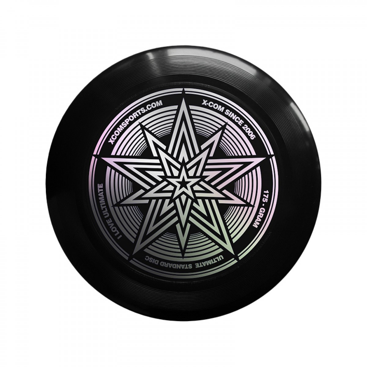 艾克飞盘 标准极限飞盘 成人户外运动专业比赛回旋拓展 175g竞赛级炫星-黑色(274mm) 单位：个