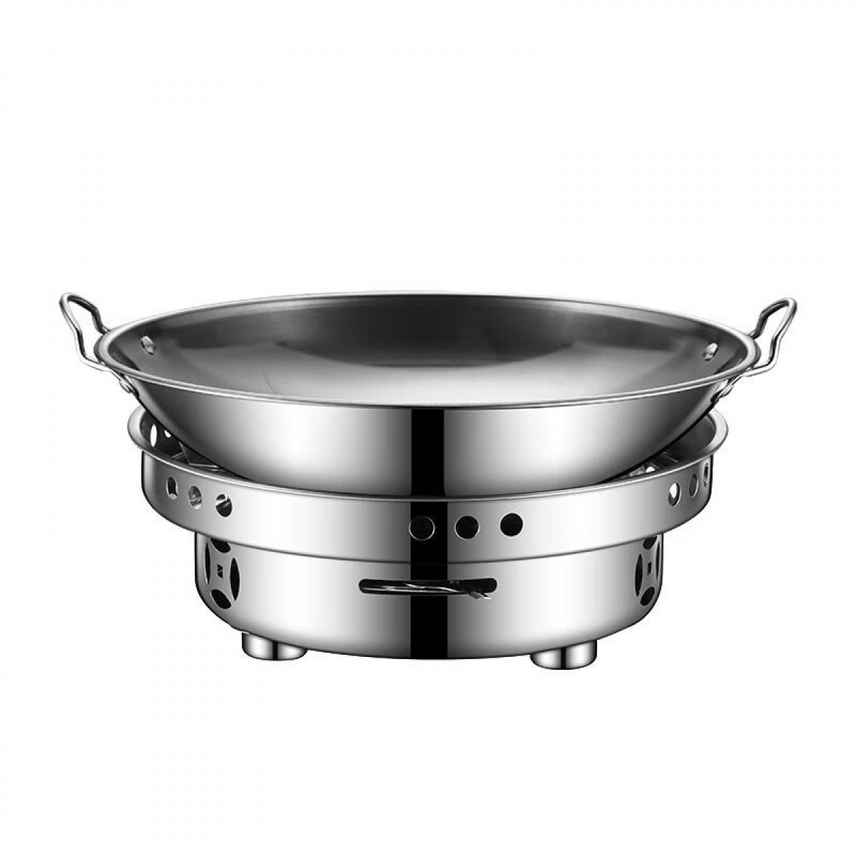 拜格（BAYCO）固体酒精炉子小火锅干锅锅具户外商用便携锅仔带漏勺23cm BG50057 单位：个