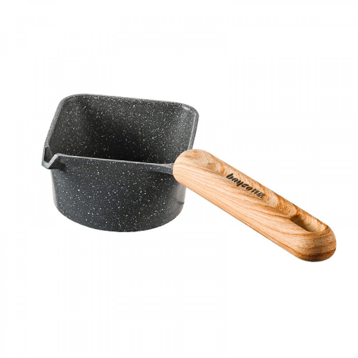 拜格 热油小锅家用泼油烧油小锅小型热奶锅迷你煎蛋锅淋油炝油小锅 黑色 单位：个