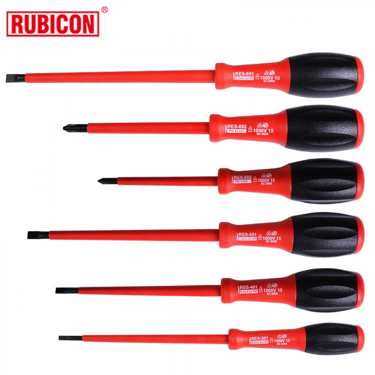 罗宾汉（RUBICON）RES-840 高压绝缘螺丝刀起子套装起子组VDE1000V 十字一字6件套 单位：套