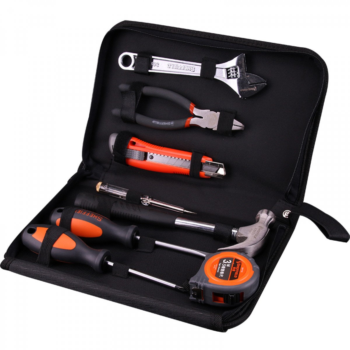 钢盾（SHEFFIELD）通用工具套装 物业维修家用修理手工具组套 S022001（8件套） 单位：套