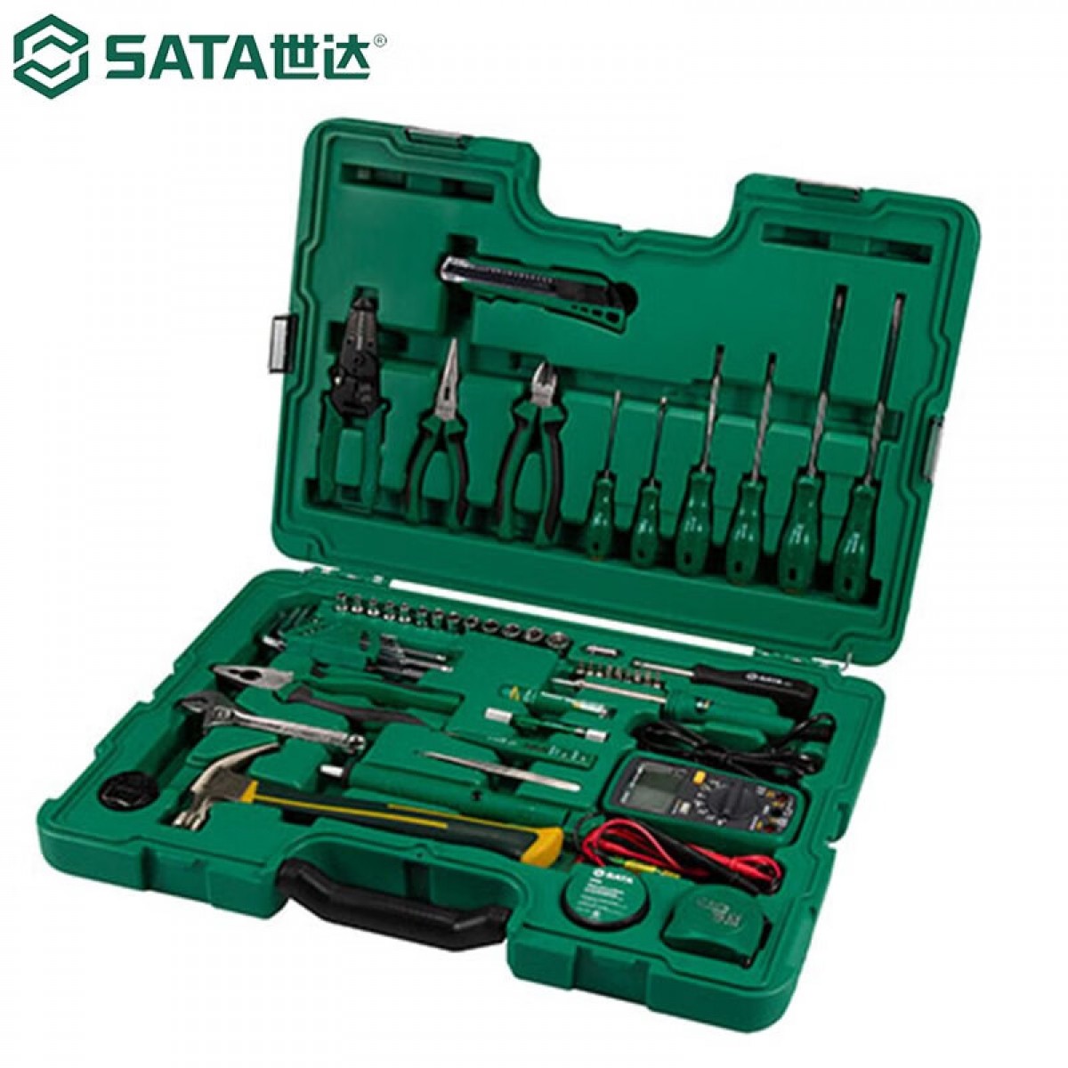 世达（SATA）工具电讯维修组套电工维修套装09535 09536 (09536)61件电讯维修组套 单位：套