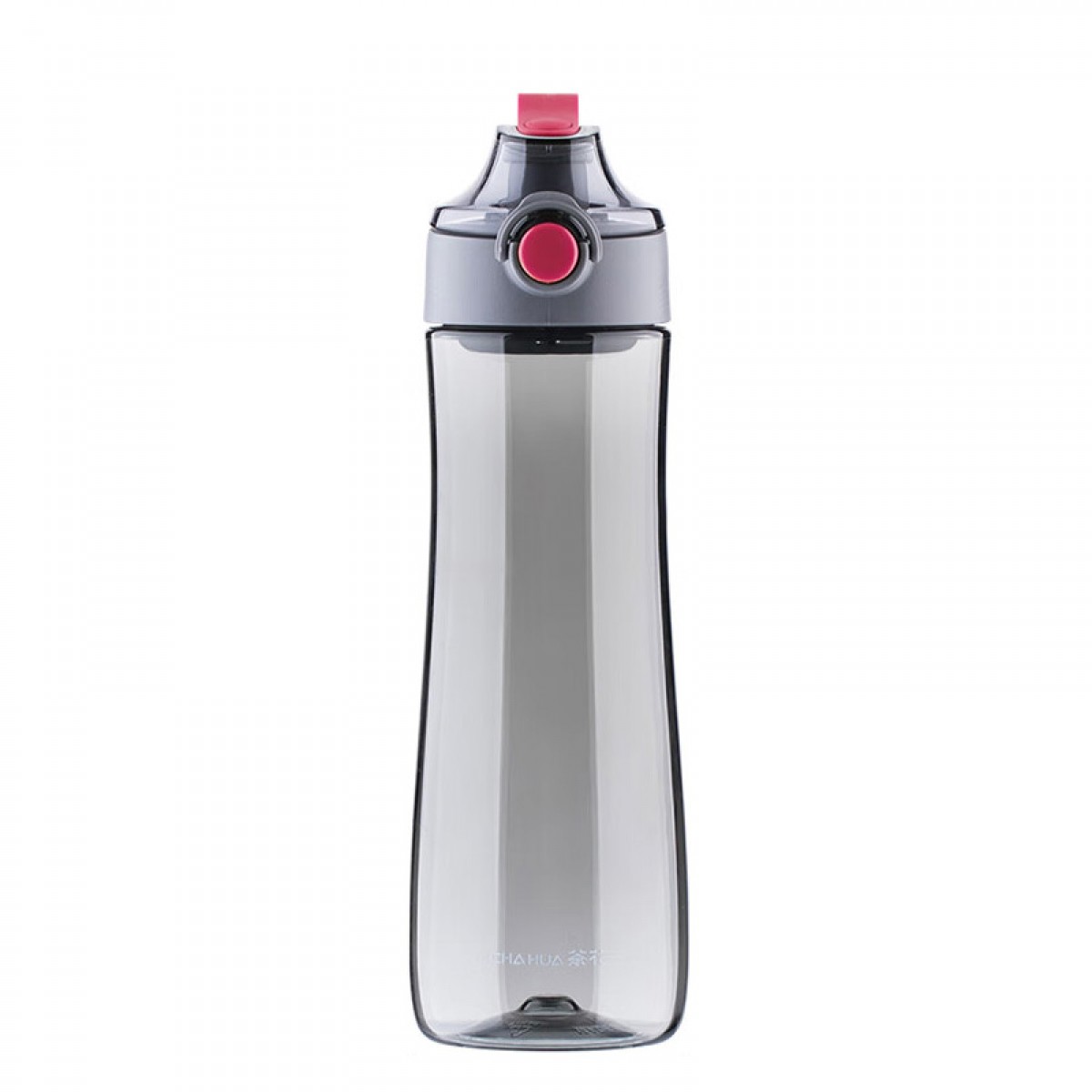 茶花 轻量运动随行杯按压弹盖水杯男塑料便携运动水壶女户外健身杯 红色 610ml  单位：个