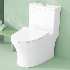 四季沐歌（MICOE） 卫浴马桶防臭防堵节水大冲力虹吸式马桶缓降静音连体式坐便器 【抗菌款】一级水效全身抗菌-233 305MM 单位：套