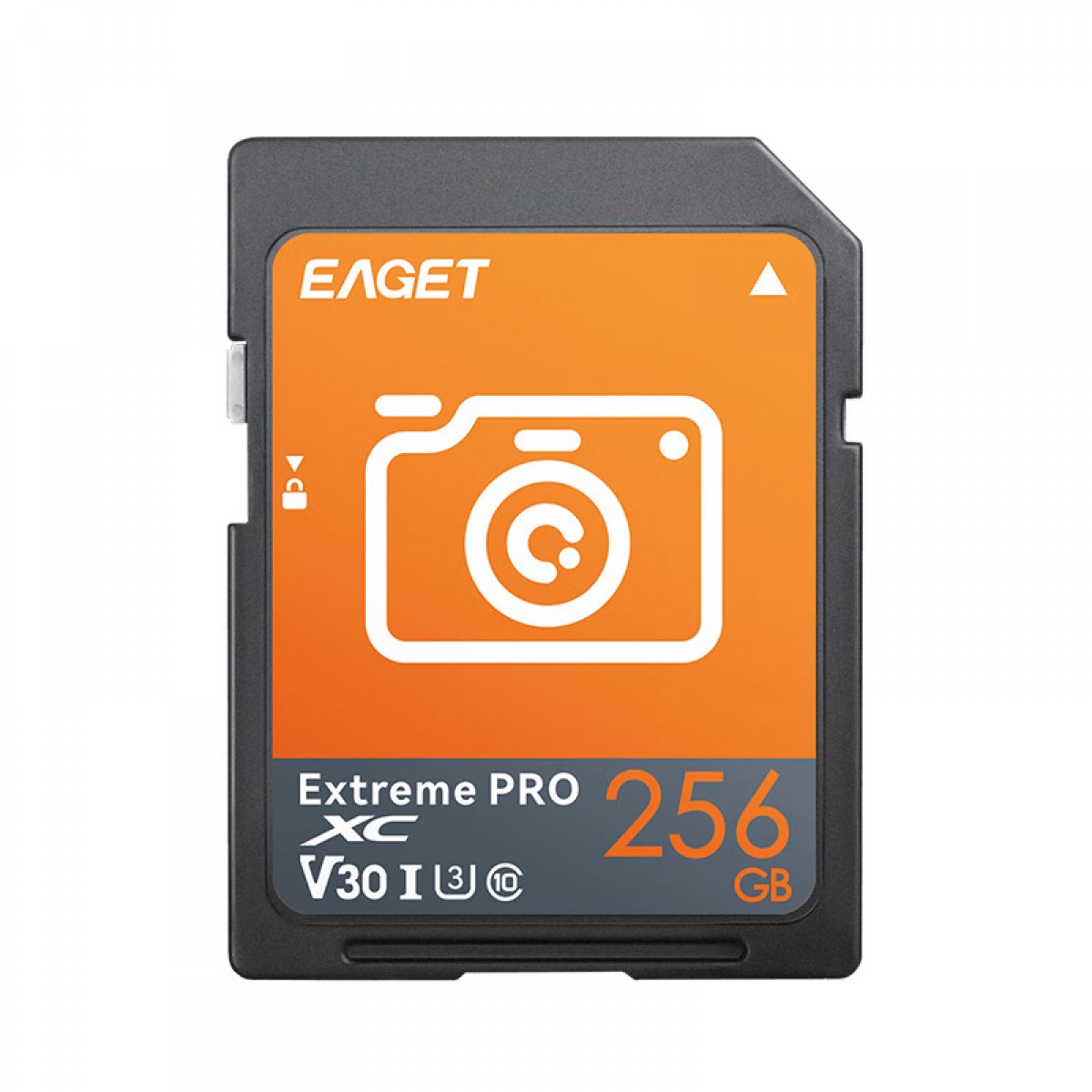 忆捷（EAGET）256GB SD内存卡 U3 C10 4K V30相机存储卡 读速200MB/s 写速90MB/s 微单/单反相机内存卡 单位：个