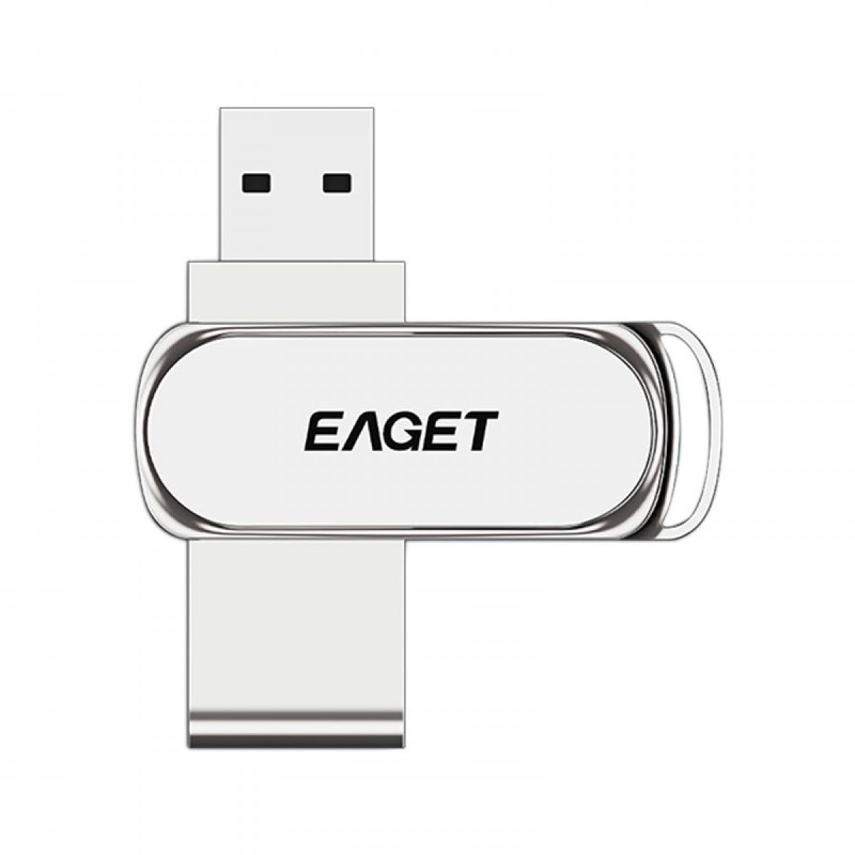 忆捷（EAGET）256GB USB3.2 U盘 F80高速全金属360度旋转电脑车载两用优盘办公学生大容量防震抗压便携定制 单位：个