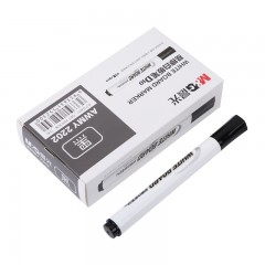 晨光（M&G） 白板笔可擦黑板笔教师用水性记号笔画板笔粗头易擦白班笔办公用品 Y2202 黑色10支 单位：盒