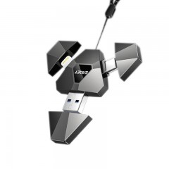 忆捷（EAGET）512GB Lightning USB3.0 type-c 苹果安卓手机U盘三合一 i90官方MFI认证 兼容iPhone电脑iPad 黑 单位：个