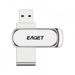 忆捷（EAGET）256GB USB3.2 U盘 F80高速全金属360度旋转电脑车载两用优盘办公学生大容量防震抗压便携定制 单位：个