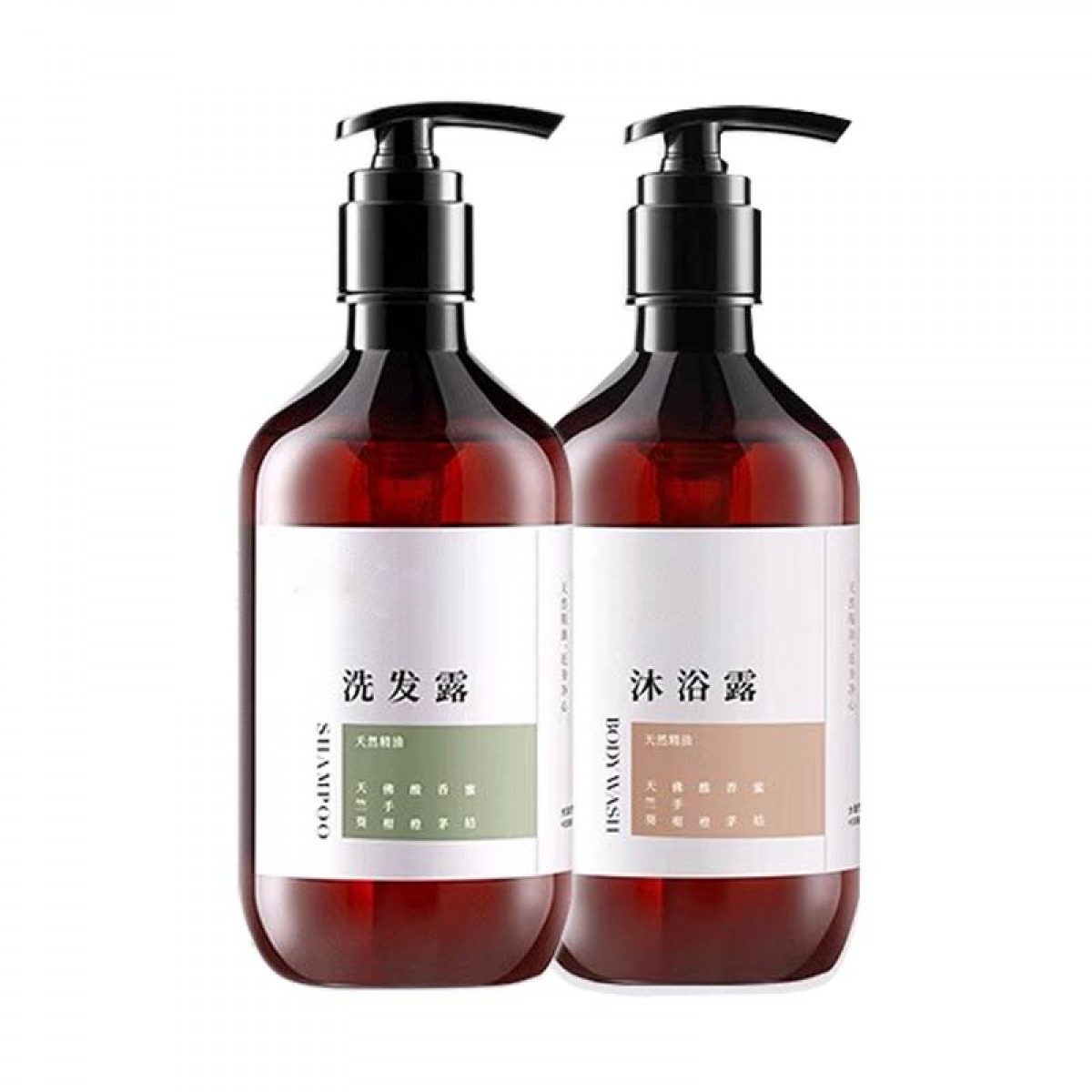 晟泰邦STB-101酒店用品天竺葵香洗发露精油洗发水500ML+护发素500ML 单位：套