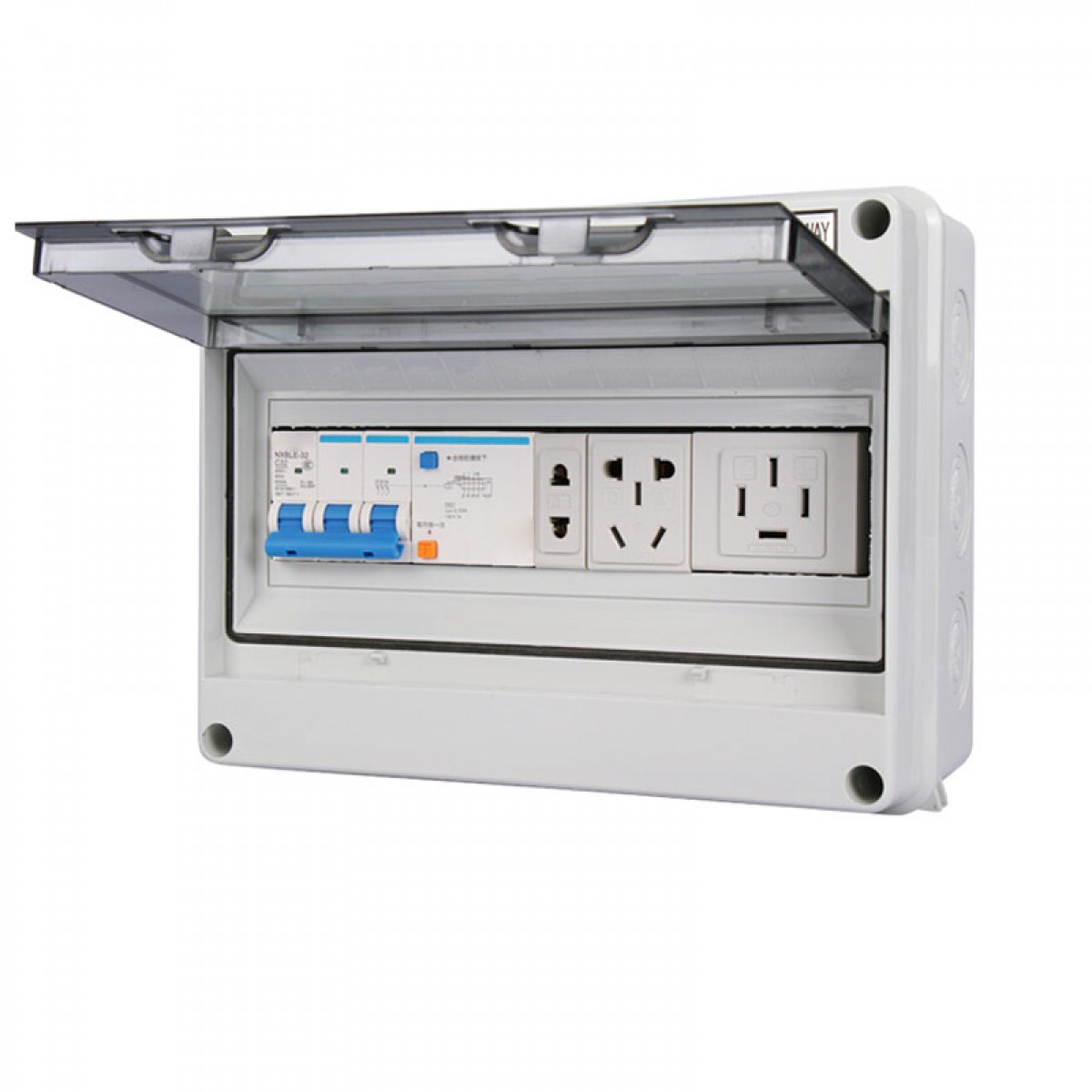 晟泰邦 室外防水配电箱成套 户外工业插座箱电瓶车电动汽车充电桩空气开关带小型漏电断路保护器 HT0013 单位：套