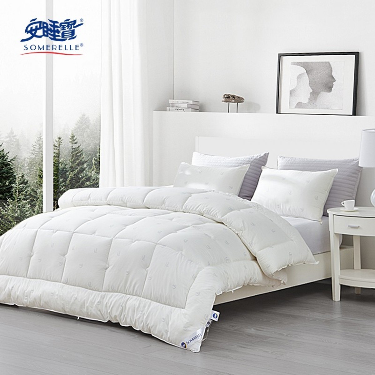 安睡宝（SOMERELLE） 加厚被子 杜邦植物纤维被暖芯全棉空调被单双人春秋被冬被芯 全棉冬被【抗菌99] 150*215cm 单位“床