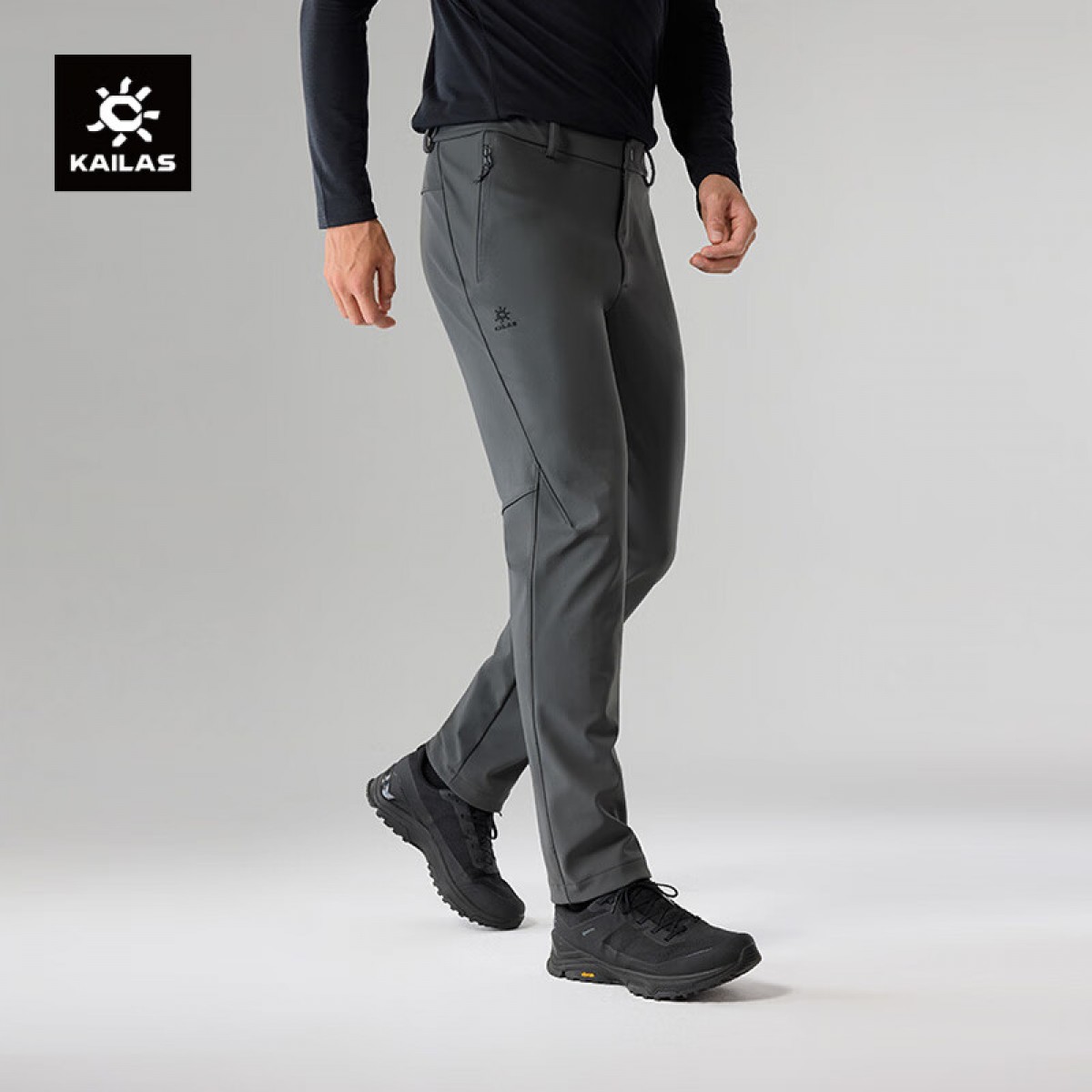 凯乐石（KAILAS） 男款洛克PLUS软壳裤加绒保暖防静电耐磨弹力户外防风裤 单位：条