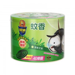 超威 蚊香盘家用室内户外微烟黑蚊香防蚊驱蚊灭蚊盘香艾草清香40圈*1盒 单位：盒
