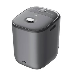 美的（Midea）泡脚桶杀菌洗脚盆加热电动按摩足浴盆理疗泡小腿可拆洗按摩盘 ZL2雅致灰 单位：个