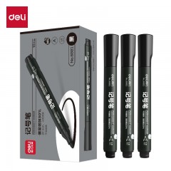 得力(deli)黑色粗头物流油性笔 10支/盒 P06881 黑色 单位：盒