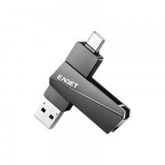 忆捷（EAGET）256GB Type-C USB3.2 双接口手机U盘 电脑两用高速大容量办公商务车载优盘CF60 单位：个