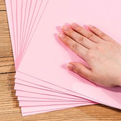 得力（deli）A4 80g浅红色粉色复印纸 彩色非厚卡纸儿童手工纸剪纸打印纸 凭证打印 500张/包7788 单位：包